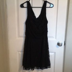 Express Black Floral Lace Dress